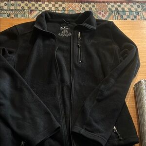 L.L. Bean Men’s Black Full‑Zip Fleece Jacket